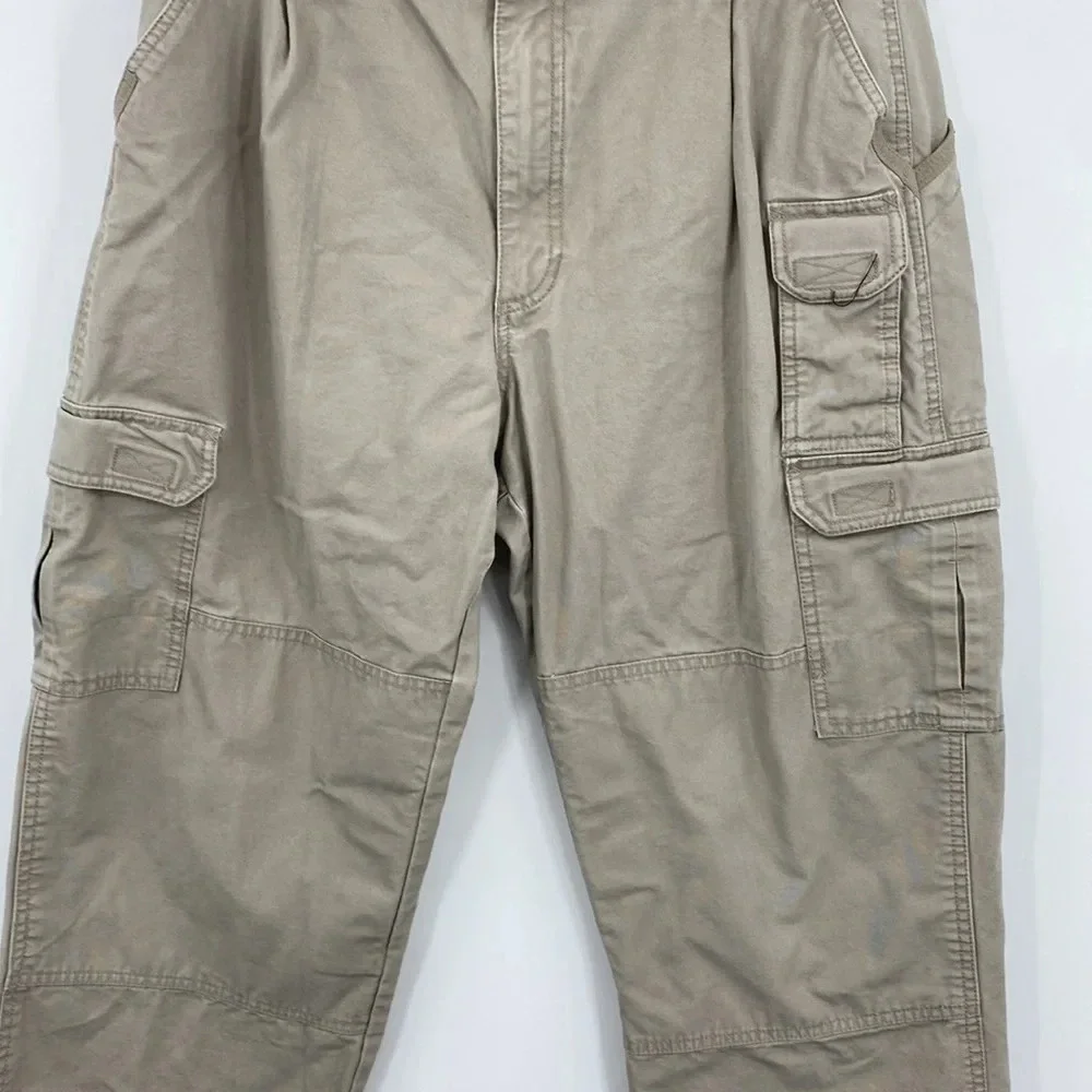 5.11 Tactical Series Canvas Pants Mens 36x30 Cream‎ 100% Cotton Cargo
